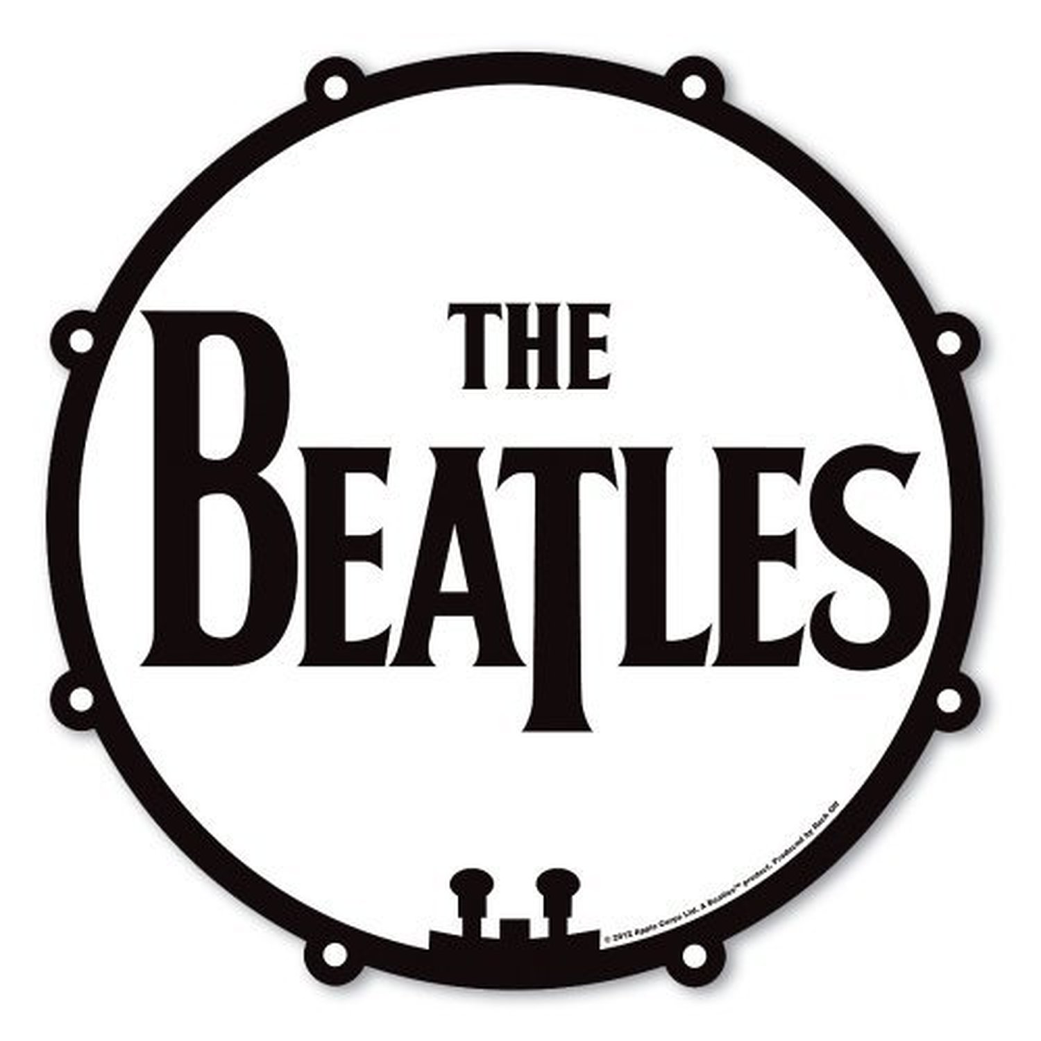 The Beatles Drum Logo Drop T Black White Mouse Mat Gaming Pad Official ...