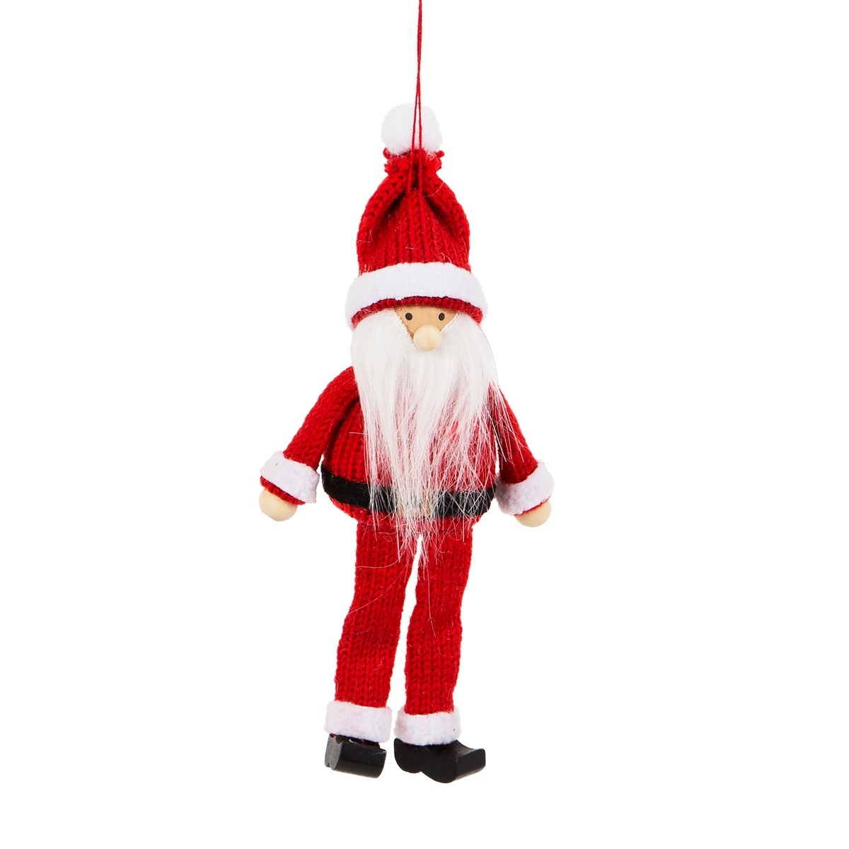 Folletti Babbo Natale Immagini.Seduta Babbo Natale Feltro Appeso Albero Decorazione Padre Natale A Maglia Natal