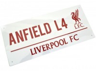 Liverpool Street Sign Anfield L4 Red Road Kop Metal Liverbird Gift Room Official