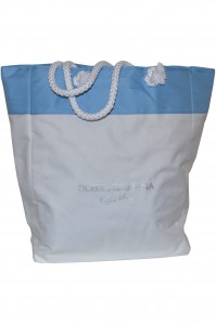 Dolce & Gabbana Official Light Blue Beach Bag White And Blue Tote Shopping
