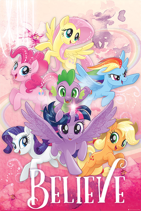Details About My Little Pony Movie Believe Cute Girly Large Poster Official Wall Decor Bedroom